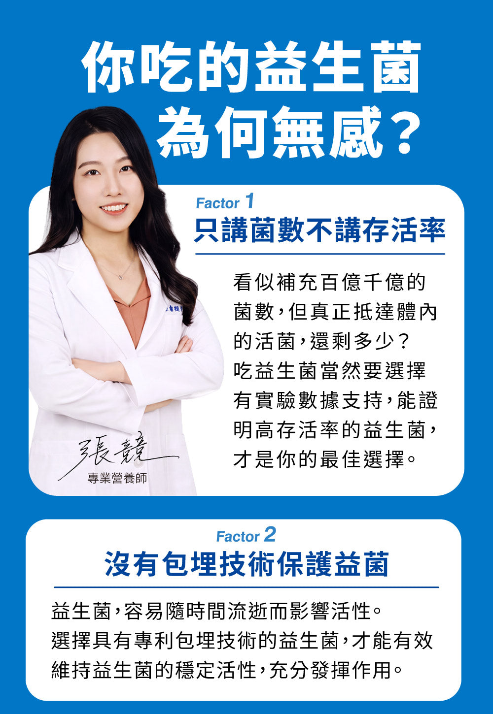 你吃的益生菌為何無感？只講菌數不講存活率、沒有包埋技術保護益菌